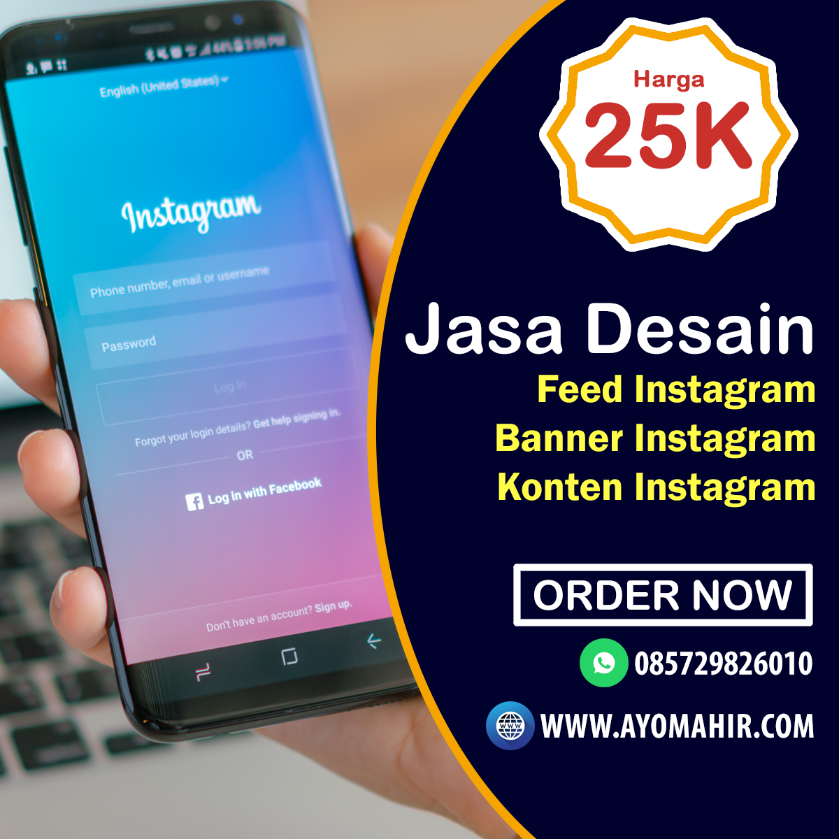 Jasa Desain Feed Instagram, Jasa Desain Banner Instagram, Jasa Desain Konten Instagram